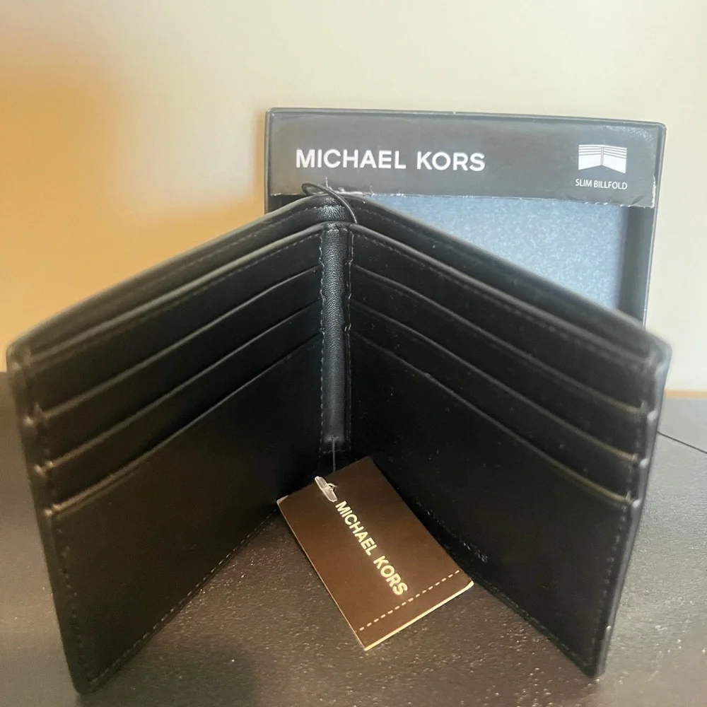 NWT Michael Kors Black Slim Wallet